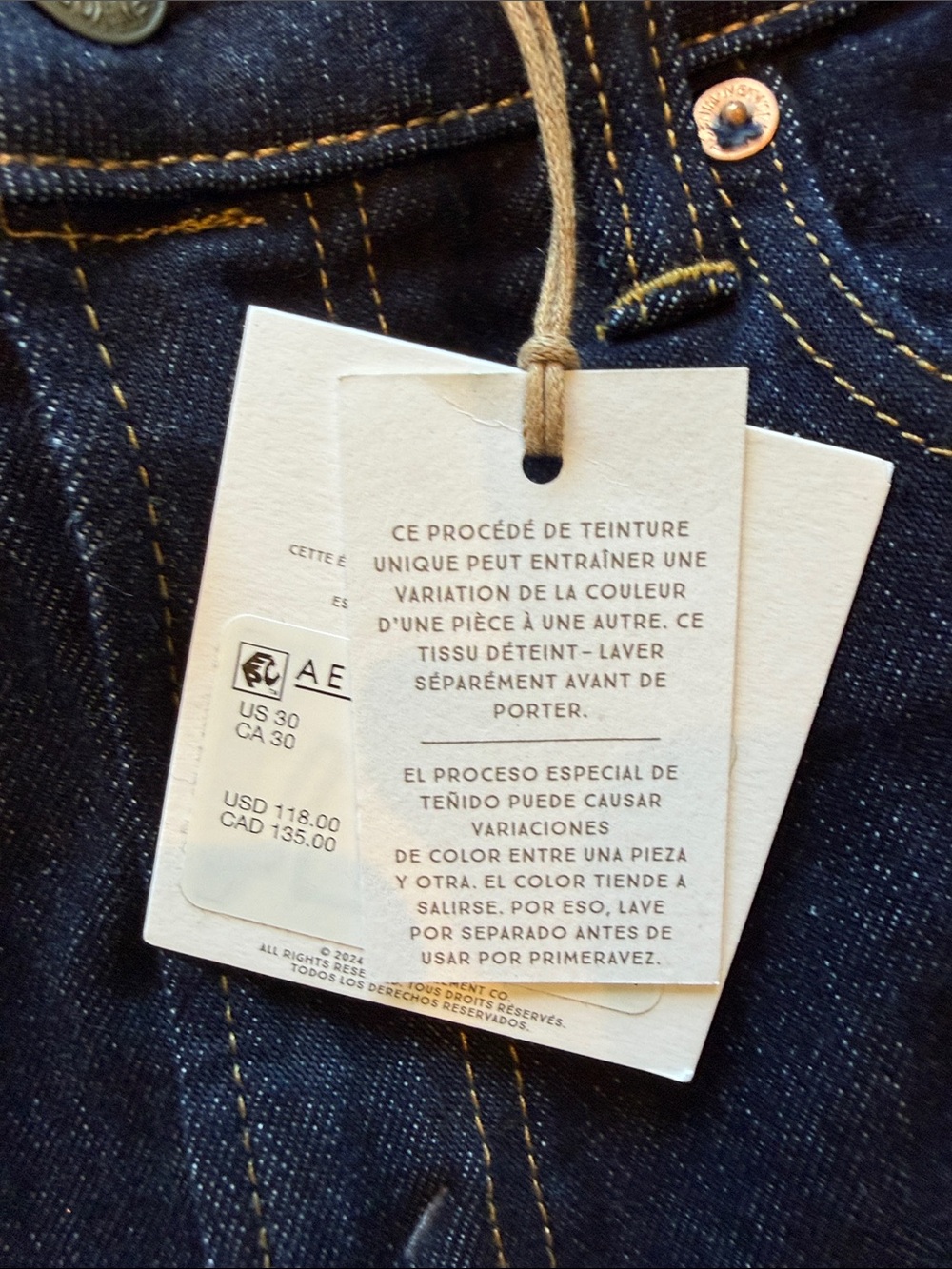 AE77 Premium Cigarette Jean dark rinse 30 10 - Picture 8 of 11